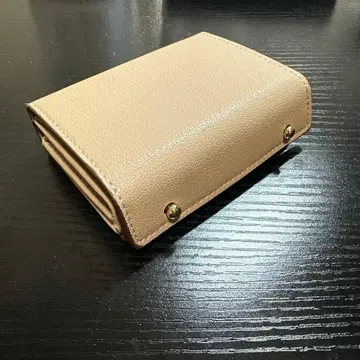 베이지 3단 폴더형 지갑 카드 포켓 포함