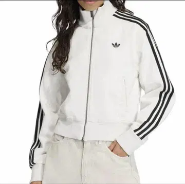 adidas 화이트 집업 자켓