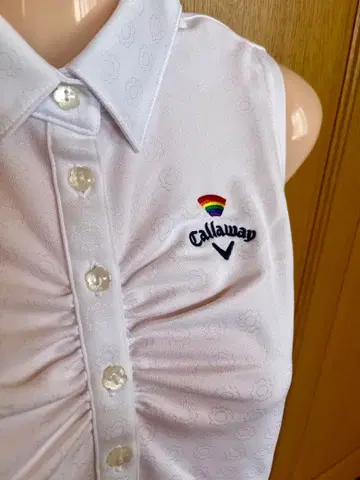 캘러웨이 슬리브리스 피케 셔츠 화이트