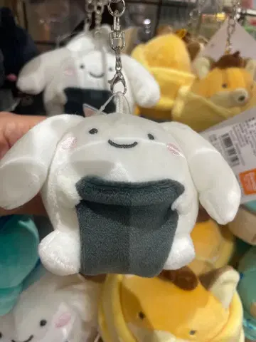 무엇이든 생물 산리오 봉제 인형 마스코트 시나몬 타기 내리기 주먹밥