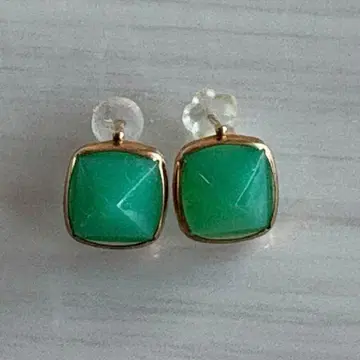 k10 그린 색석 귀걸이