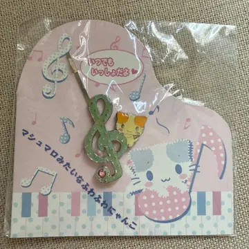 산리오 마쉬멜로우 같은 폭신폭신 냥코 헤어핀 음표