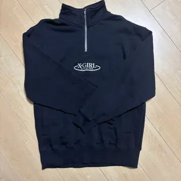 X-GIRL 하프 지퍼 트레이닝복 S 사이즈 블랙