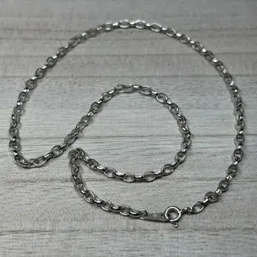 실버 925 링크 체인 목걸이 약 40cm
