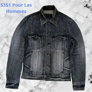 5351 Pour Les Hommes 데님 자켓 블랙