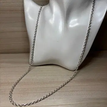 약 75cm 초롱 실버 925 아즈키 체인 롱 목걸이