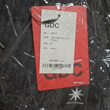 KJ x GDC 데님 셰프 팬츠 블랙 M 후루야 켄지