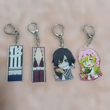 귀멸의 칼날 이구로 오바나이 칸로지 미츠리 아크릴 키링 세트 오바미츠
