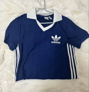 adidas 네이비 스트라이프 반팔 원피스