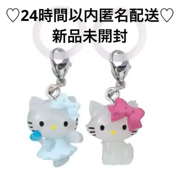 헬로키티 메지루시 액세서리 가챠 2개 세트 천사 챠미키티