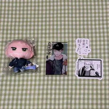 기븐 카푸코후렌즈 애니카페 아크릴 카드 스티커 아키히코