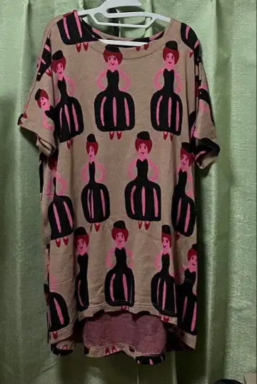 마타노아츠코 드레스 프린트 반팔 튜닉 L