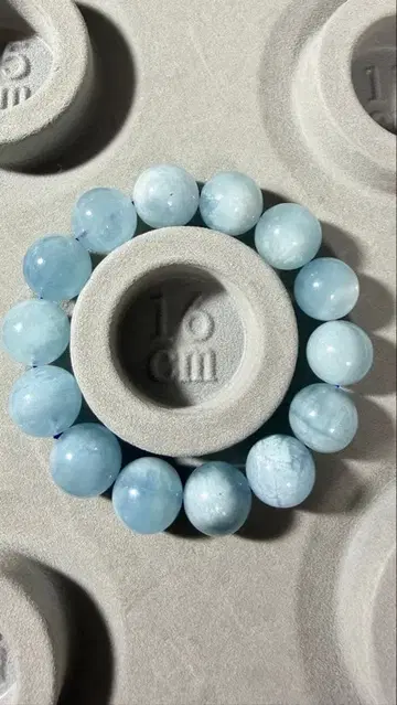 고품질! 아쿠아 마린 팔찌 15mm