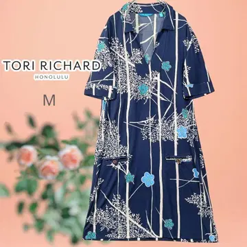 TORI RICHARD 트리 리차드 반팔 원피스 일본풍 패턴 M 사이즈