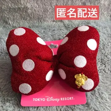 디즈니 미니 도트 리본 머리끈 헤어핀