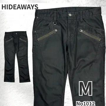 HIDEAWAYS 하이 다웨이 데님 팬츠 블랙 M 지퍼 스트레치