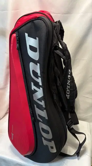 미사용 DUNLOP 라켓백 블랙/빨간색