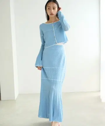 [택 포함 새상품] 스나이델 크로셰 니트 셋업 snidel