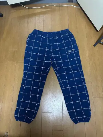 BoTT 체크 무늬 스웨트 팬츠 XL