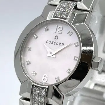 가동품 콩코드 10P 다이아 14.G4.1843.S 핑크 쉘 다이얼