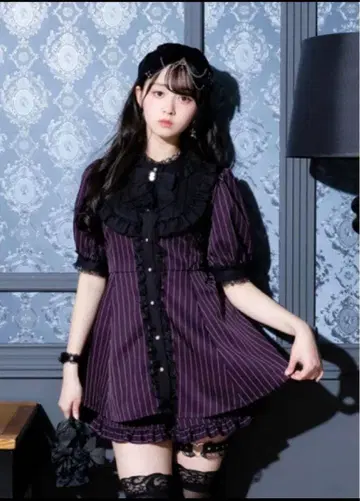 노에미 보라 스트라이프 셋업 퍼플 noemie