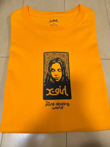 x-girl 엑스걸 오렌지 T셔츠 M 사이즈