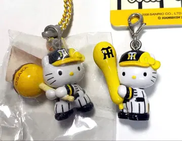 2개 세트 지역 한정 키티 한신 타이거즈 2008 스트랩 지퍼 마스코트