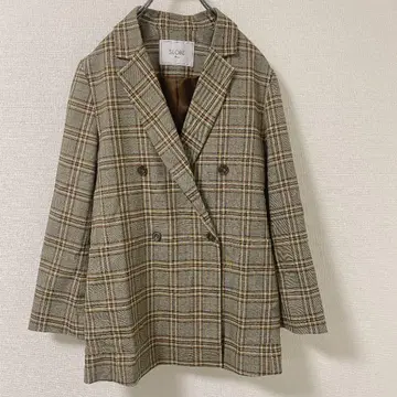 SLOBE IENA 체크 블레이저 재킷 36