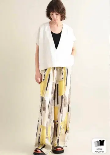 SACRA 브러쉬 페인팅 팬츠 사이즈 36