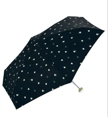 [미사용 새상품] Wpc. | 드로잉 체크 하트 접이식 우산 우천 겸용