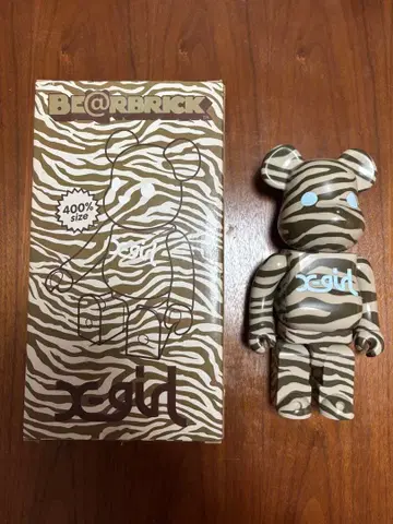 x-girl 400% 제브라 패턴 베어브릭
