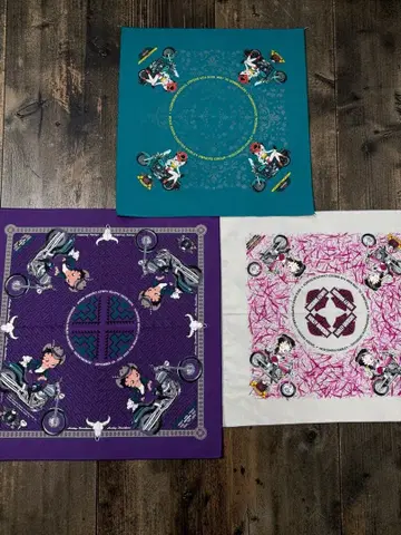 90s 할리 데이비슨 베티 붑 반다나 3개