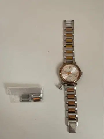 비비안 웨스트우드 손목시계 쿼츠 골드 실버 작동 중