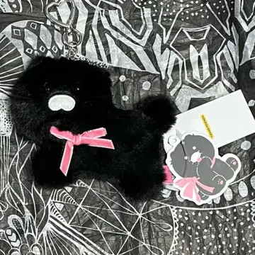 한국 카카오프렌즈 발렌타인 춘식이 블랙캣 블랙 키링