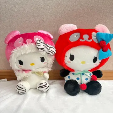 레트로 팬더 콜라보 갸루 봉제 인형 산리오 헤이세이 키티