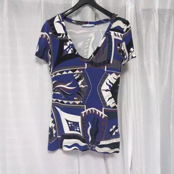 EMILIO PUCCI 퍼플 올 패턴 상의 사이즈 S