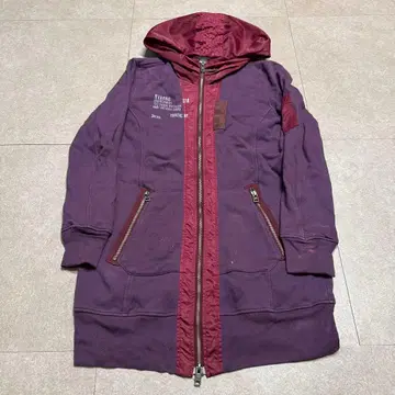 Avirex 아비렉스 후드티 집업 맨투맨 보라색 롱