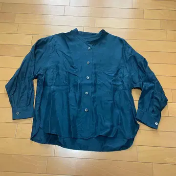 마가렛호웰 밴드 카라 셔츠 실크 100%