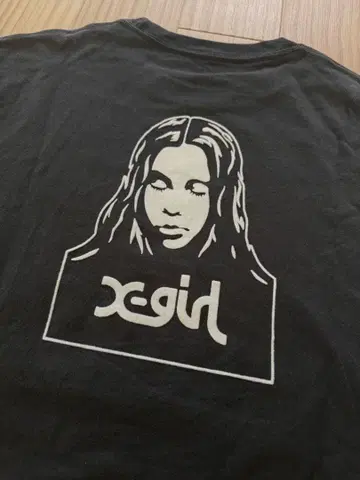 x-girl 반팔 T셔츠 다크 그레이 s