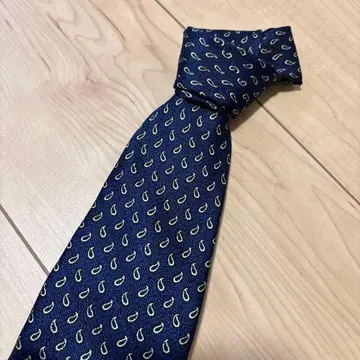 제냐 Zegna 네이비 도트 패턴 넥타이