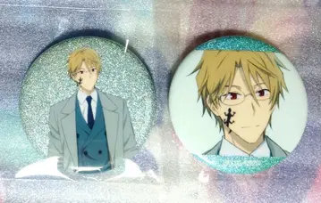 나츠메 우인장 글리터 캔뱃지 나토리 슈이치 2개 세트