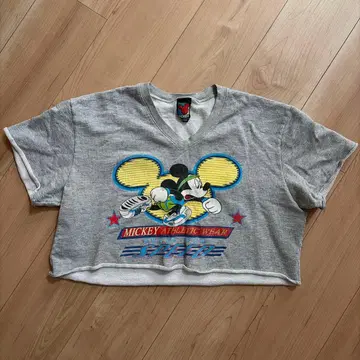 빈티지 Disney 디즈니 티셔츠 반팔 미키 숏 기장