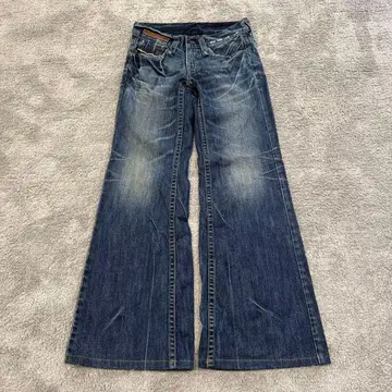 00s archive y2k 헤이세이 갸루 플레어 데님 팬츠 와이드 팬츠