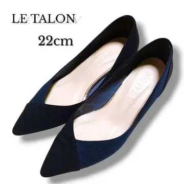 새상품급 LETALON 이소재 스틸레토 22cm 펌프스 루타론 블랙