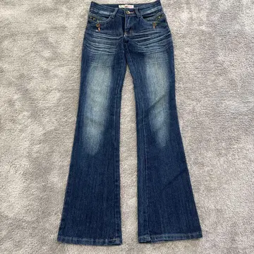 00s archive y2k 플레어 데님 팬츠 스터드