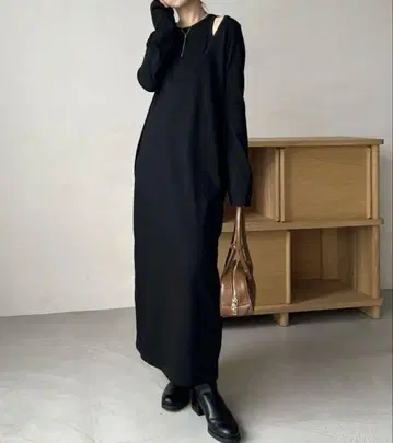 CAPRICIEUX LEMAGE 2SET U넥 원피스 블랙 PS 사이즈