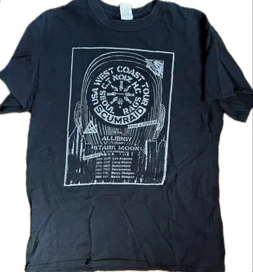 SCUMRAID WEST COAST TOUR T셔츠 2016 crust