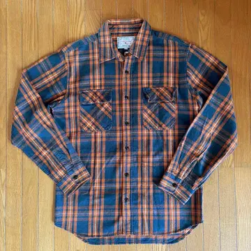 AVIREX U.S.A. 체크 무늬 플란넬 셔츠 XL