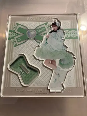 후르츠 지퍼 사쿠라이 유이 아크릴 스탠드 리본 퍼 의상