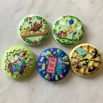 자수 캔뱃지 디즈니 5개 세트